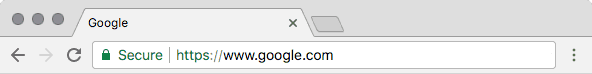 Screenshot of bare domain name with trailing slash omitted in Google Chrome